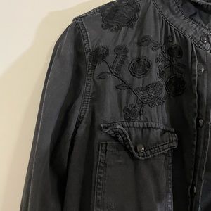 Zara embroided and Distressed top